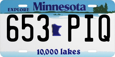 MN license plate 653PIQ