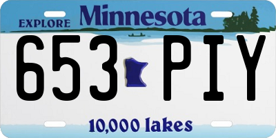 MN license plate 653PIY