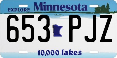 MN license plate 653PJZ