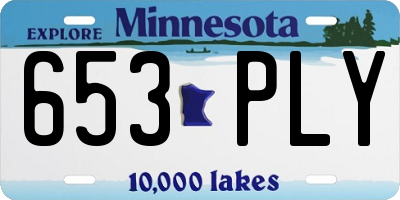 MN license plate 653PLY