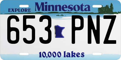 MN license plate 653PNZ