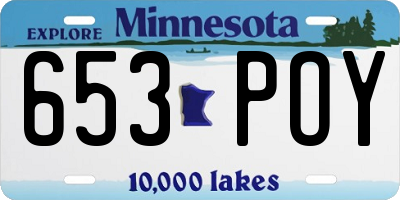 MN license plate 653POY