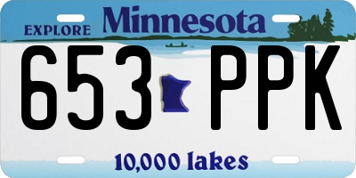MN license plate 653PPK
