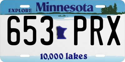 MN license plate 653PRX