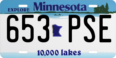 MN license plate 653PSE