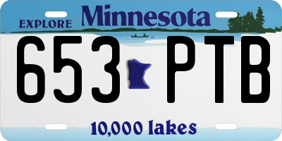 MN license plate 653PTB