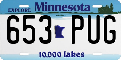 MN license plate 653PUG