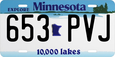MN license plate 653PVJ