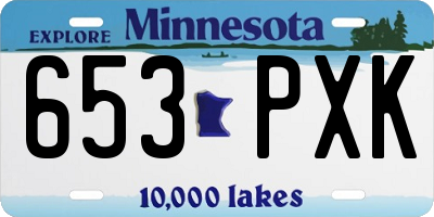 MN license plate 653PXK