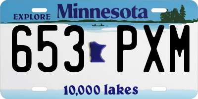 MN license plate 653PXM