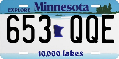 MN license plate 653QQE