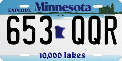 MN license plate 653QQR