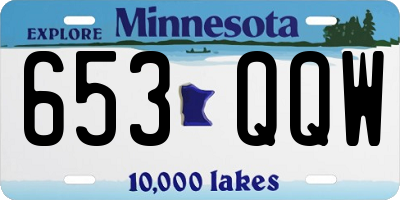 MN license plate 653QQW