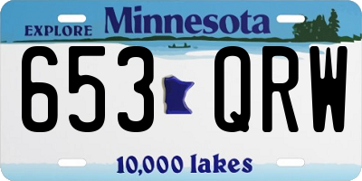 MN license plate 653QRW