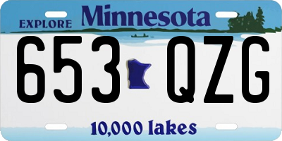 MN license plate 653QZG