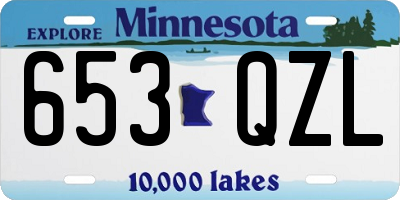 MN license plate 653QZL