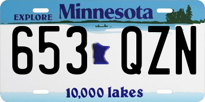 MN license plate 653QZN