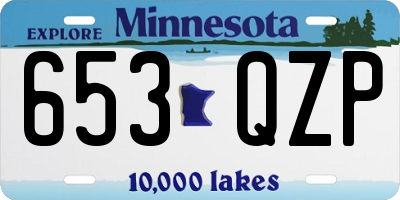 MN license plate 653QZP