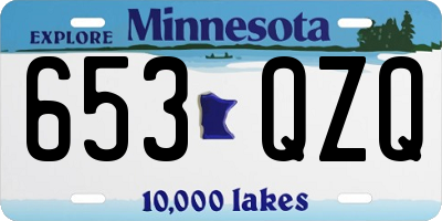 MN license plate 653QZQ