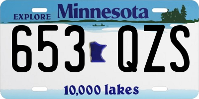 MN license plate 653QZS