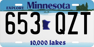 MN license plate 653QZT