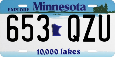 MN license plate 653QZU