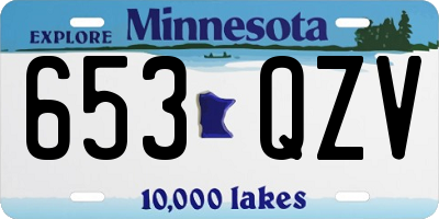 MN license plate 653QZV