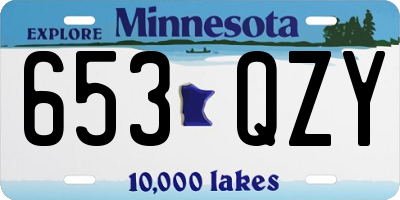 MN license plate 653QZY