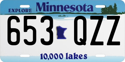 MN license plate 653QZZ
