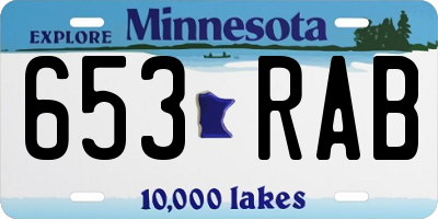 MN license plate 653RAB