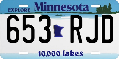 MN license plate 653RJD