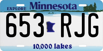 MN license plate 653RJG