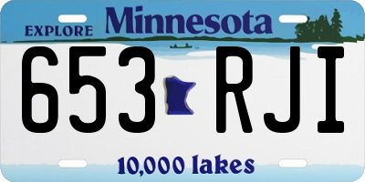 MN license plate 653RJI
