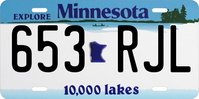 MN license plate 653RJL