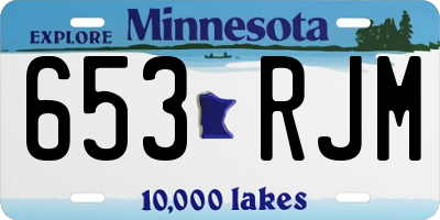 MN license plate 653RJM