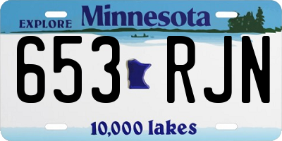 MN license plate 653RJN