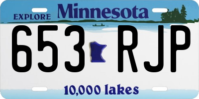 MN license plate 653RJP