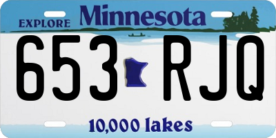 MN license plate 653RJQ