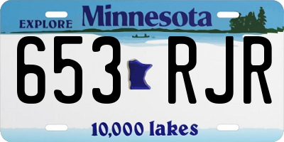MN license plate 653RJR