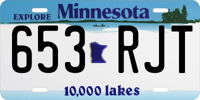 MN license plate 653RJT