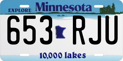 MN license plate 653RJU