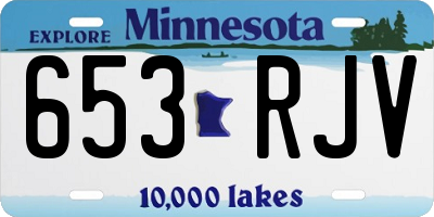 MN license plate 653RJV