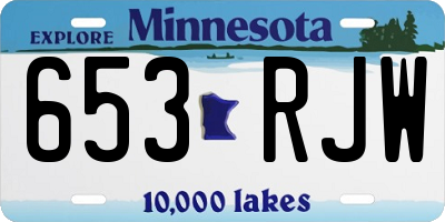 MN license plate 653RJW