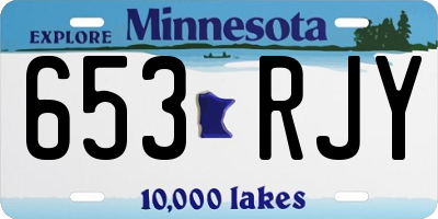 MN license plate 653RJY
