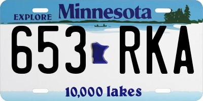 MN license plate 653RKA