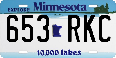 MN license plate 653RKC