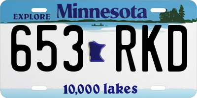 MN license plate 653RKD