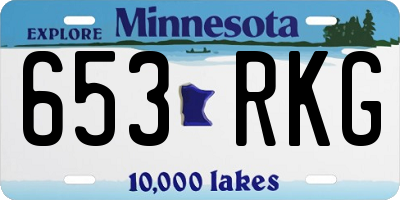MN license plate 653RKG