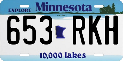 MN license plate 653RKH