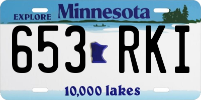 MN license plate 653RKI